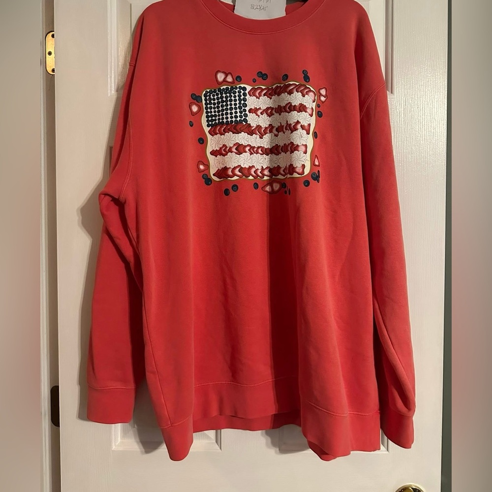Living fully berry flag Sweatshirt